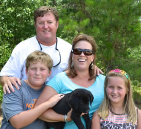 Another happy family with wonderful new family pet from Twin Lakes